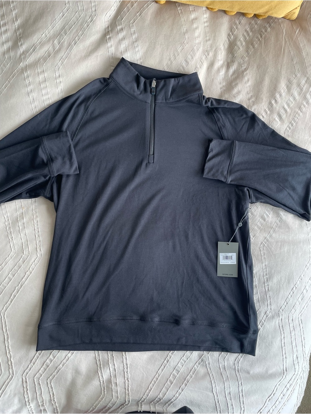 $155 NWT G/Fore Men's Black Quarter-Zip Pullover Large G4MS21K79